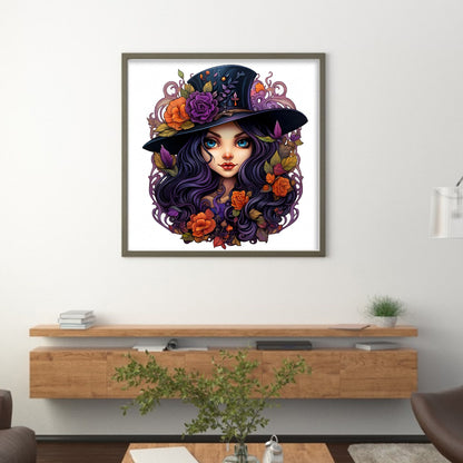 Witch - 11CT Stamped Cross Stitch 50*50CM