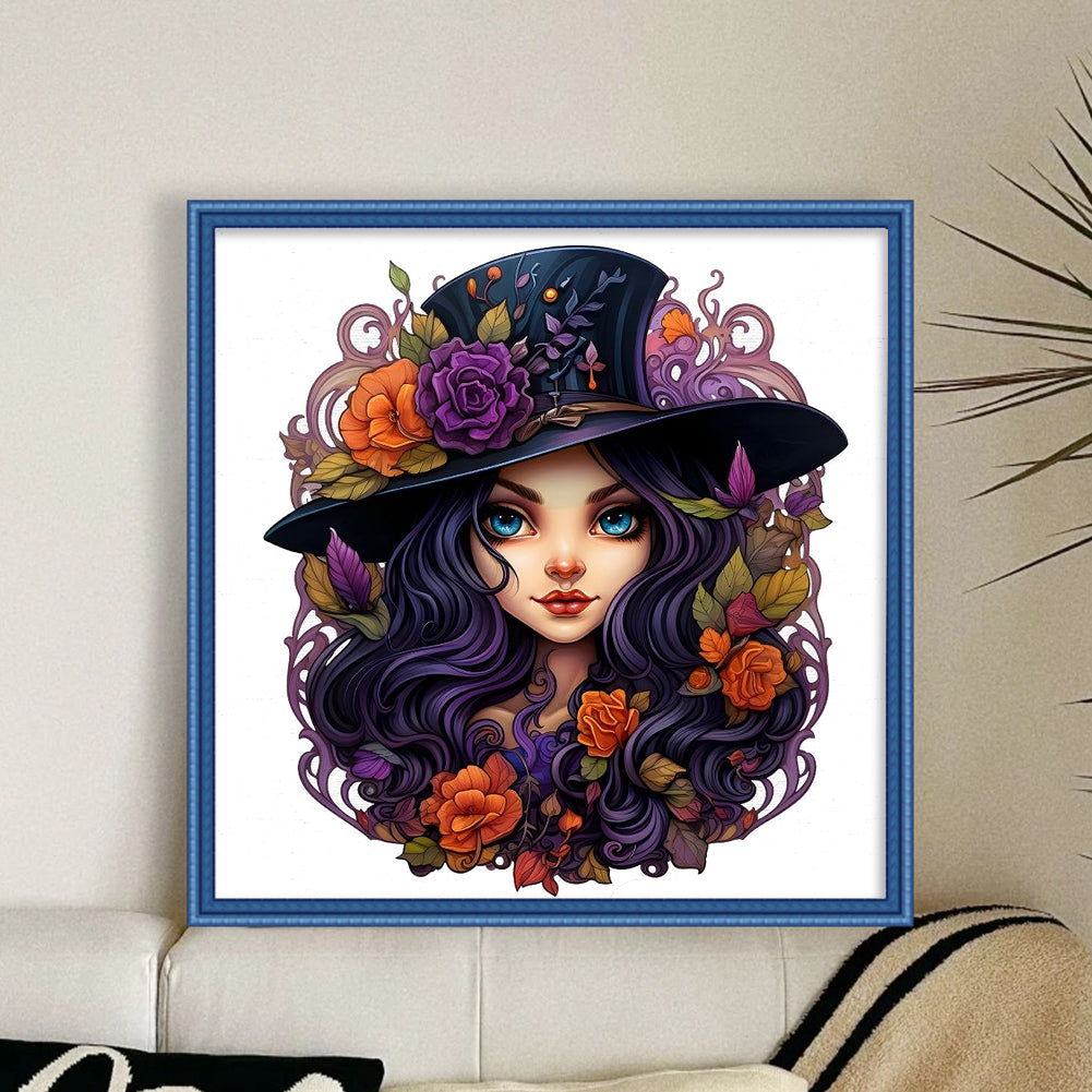 Witch - 11CT Stamped Cross Stitch 50*50CM