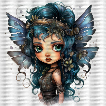 Butterfly Girl - 11CT Stamped Cross Stitch 50*50CM