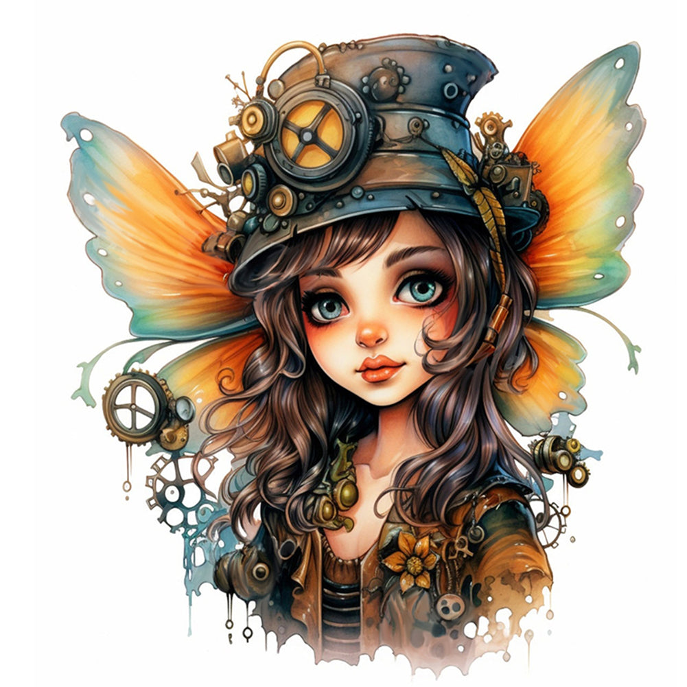 Butterfly Girl - 11CT Stamped Cross Stitch 50*50CM