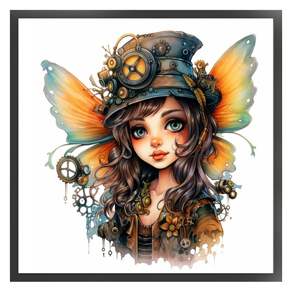 Butterfly Girl - 11CT Stamped Cross Stitch 50*50CM