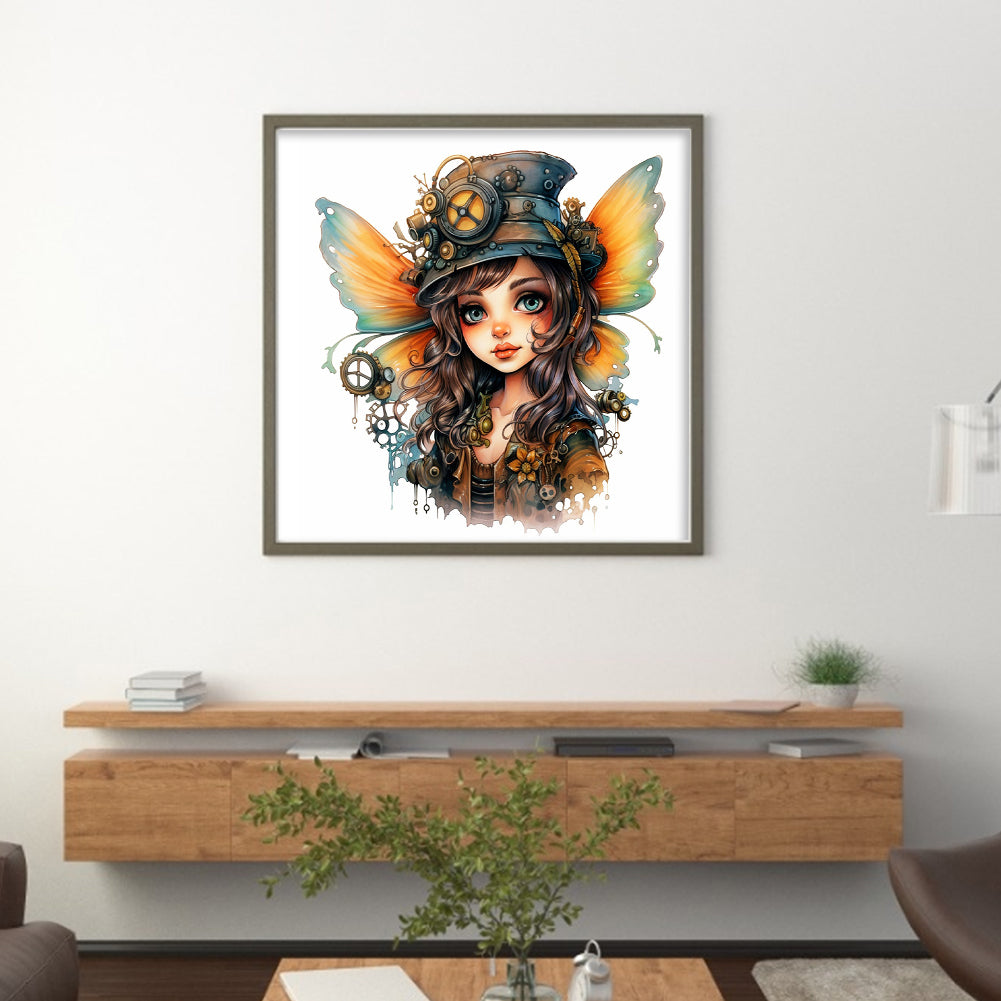 Butterfly Girl - 11CT Stamped Cross Stitch 50*50CM