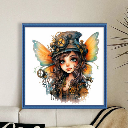 Butterfly Girl - 11CT Stamped Cross Stitch 50*50CM