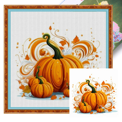 Pumpkin - 11CT Stamped Cross Stitch 50*50CM