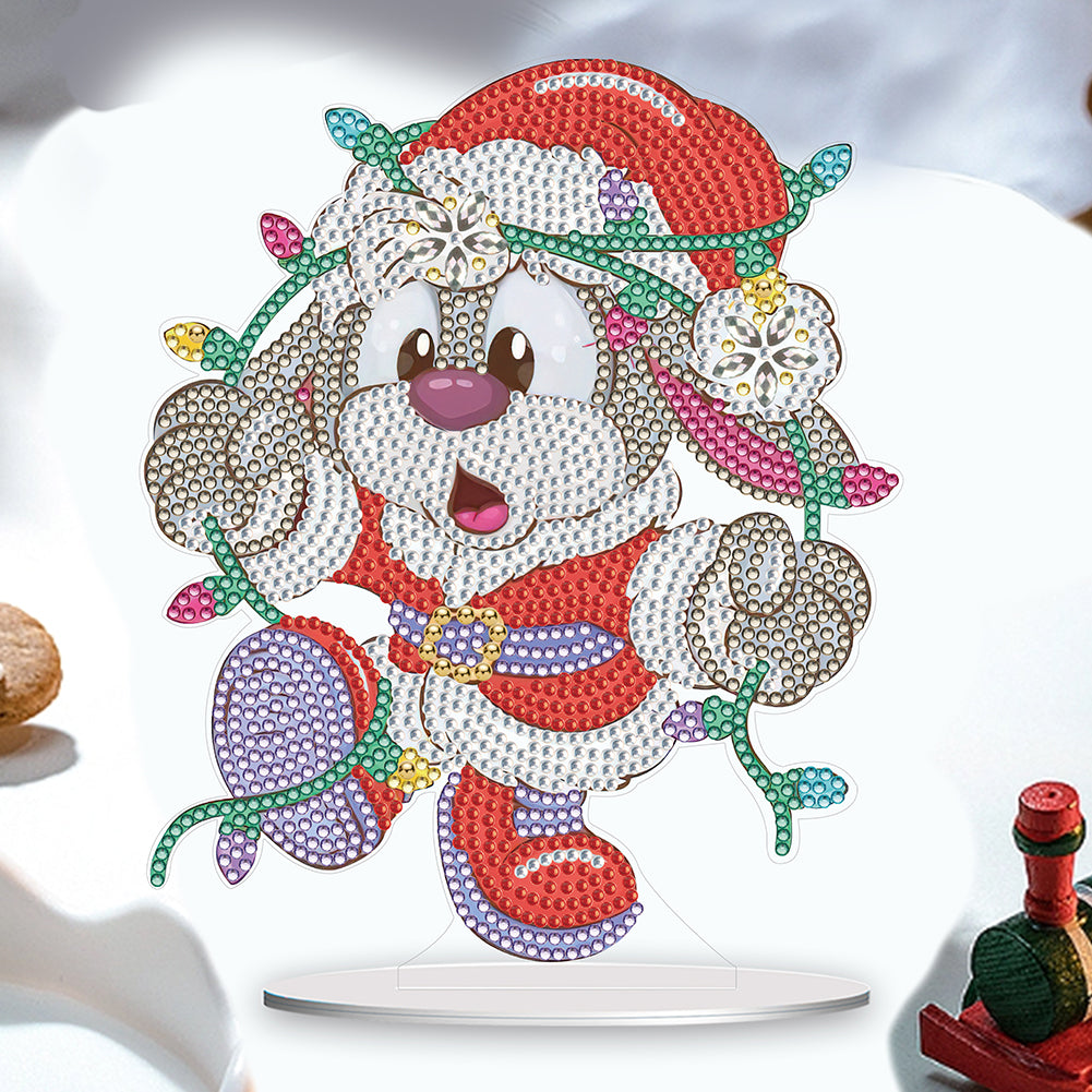 Special Shape Diamond Art Table Decor for Home Office Table Decor (Xmas Bunny#3)