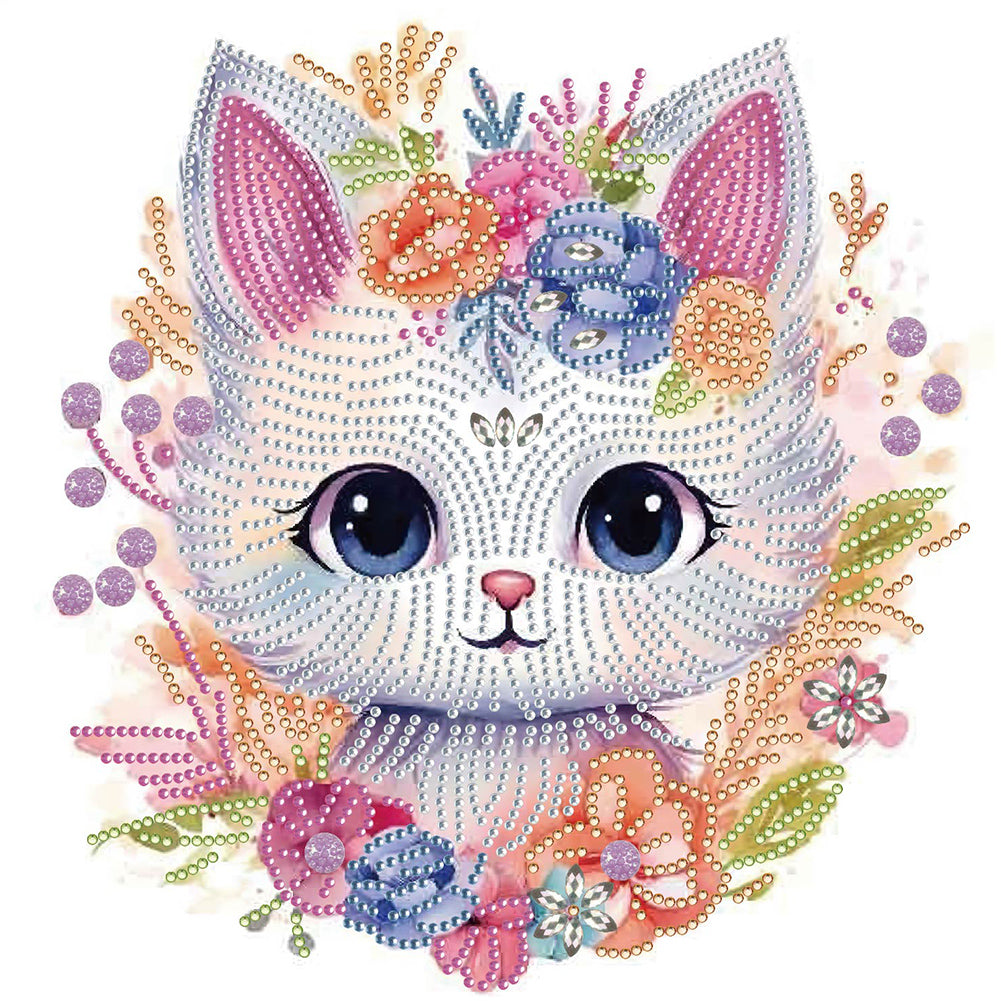 Huahua And Kitten - Special Shaped Drill Diamond Painting 30*30CM