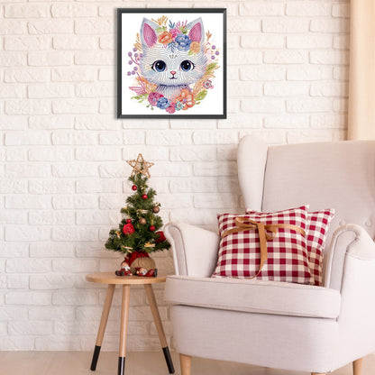 Huahua And Kitten - Special Shaped Drill Diamond Painting 30*30CM