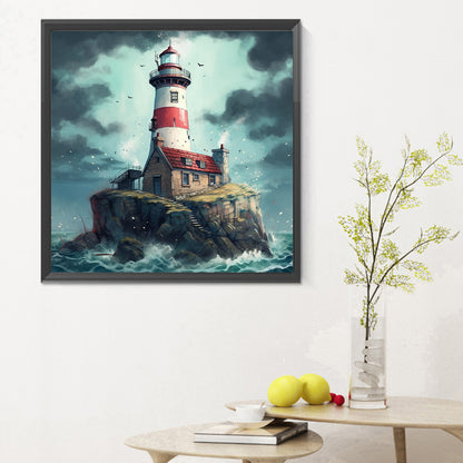 Lighthouse - Full Round Drill Diamond Painting 30*30CM