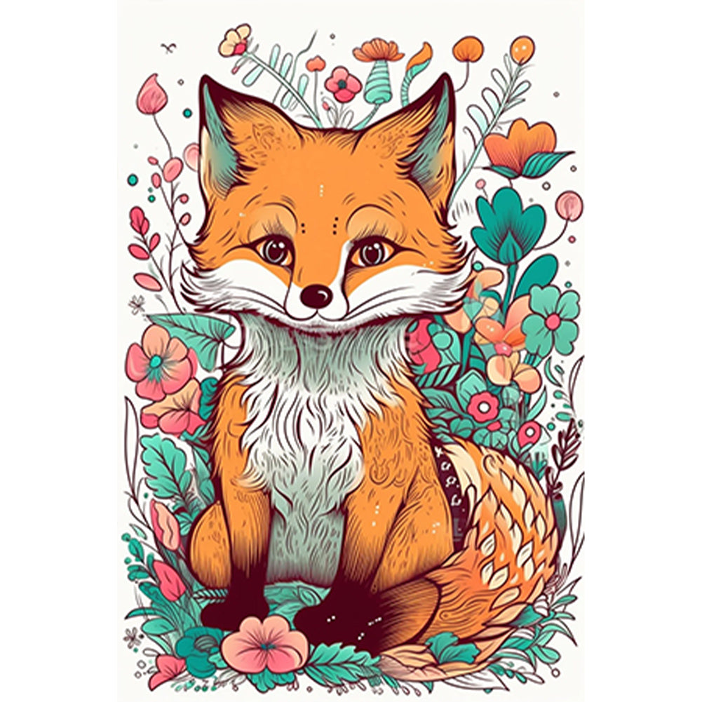 Fox - Full Round Drill Diamond Painting 30*45CM