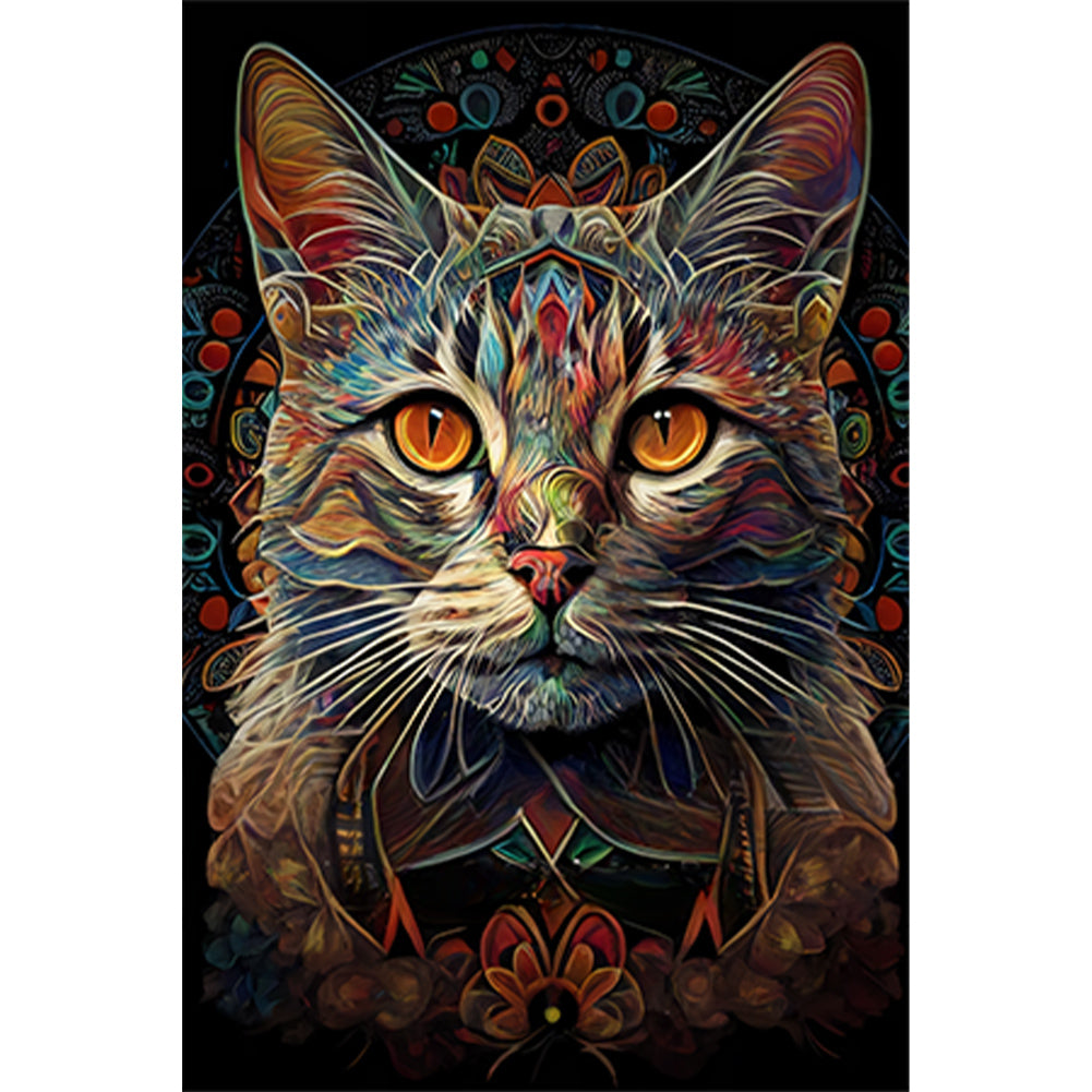 Cat - Full Round Drill Diamond Painting 30*45CM