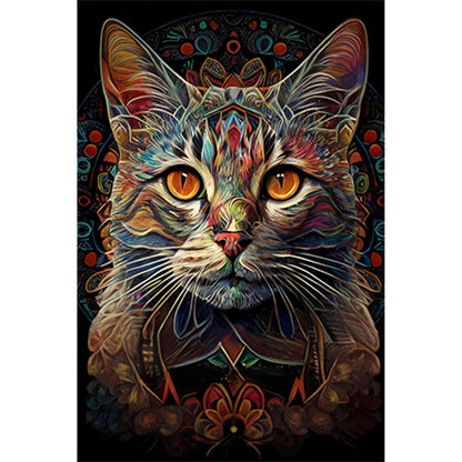 Cat - Full Round Drill Diamond Painting 30*45CM