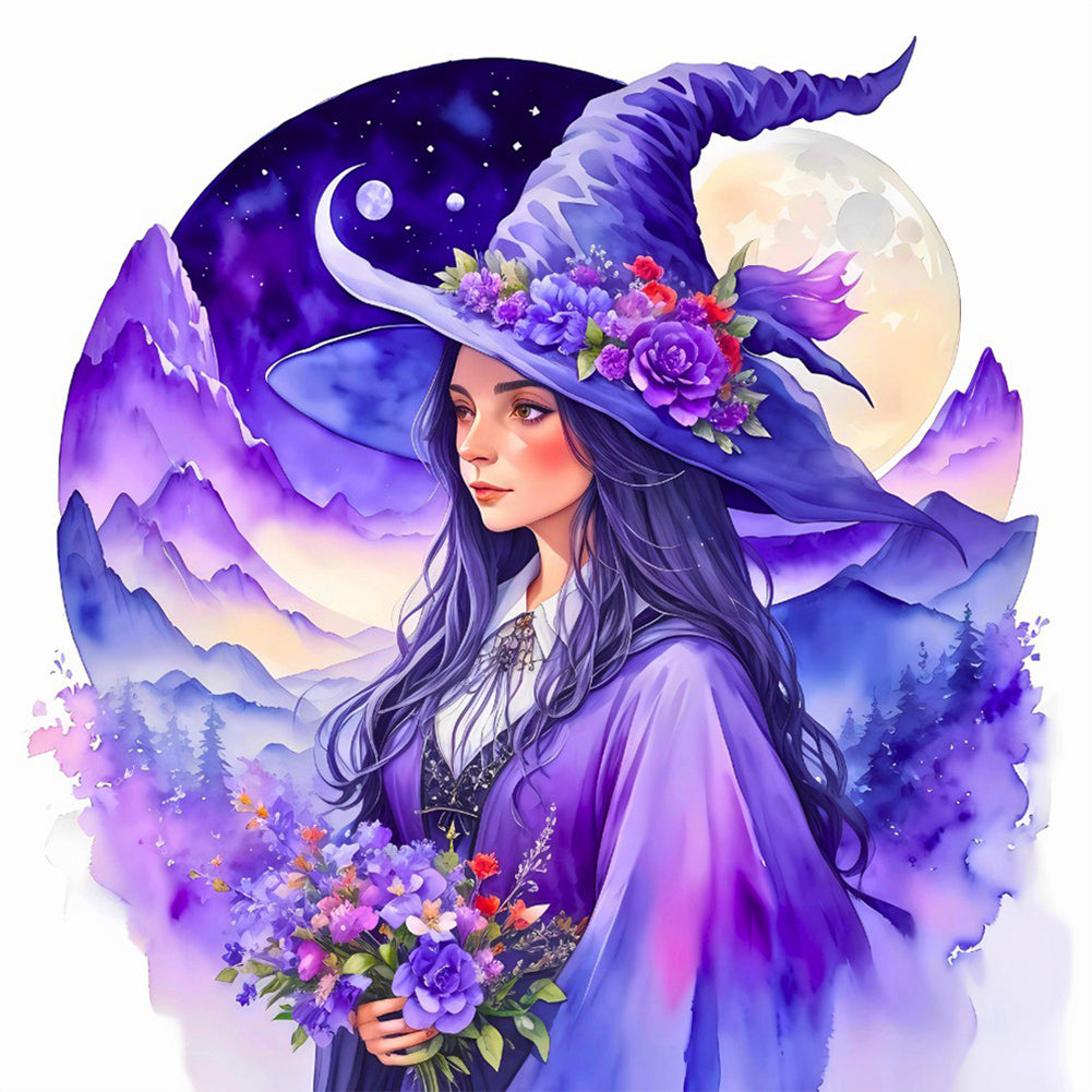 Elegant Witch - Full Round Drill Diamond Painting 30*30CM