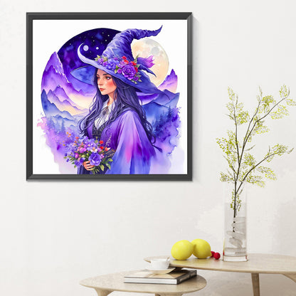 Elegant Witch - Full Round Drill Diamond Painting 30*30CM