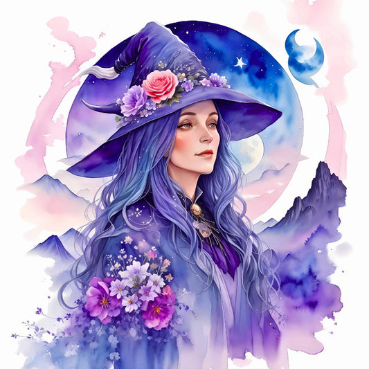 Elegant Witch - Full Round Drill Diamond Painting 30*30CM