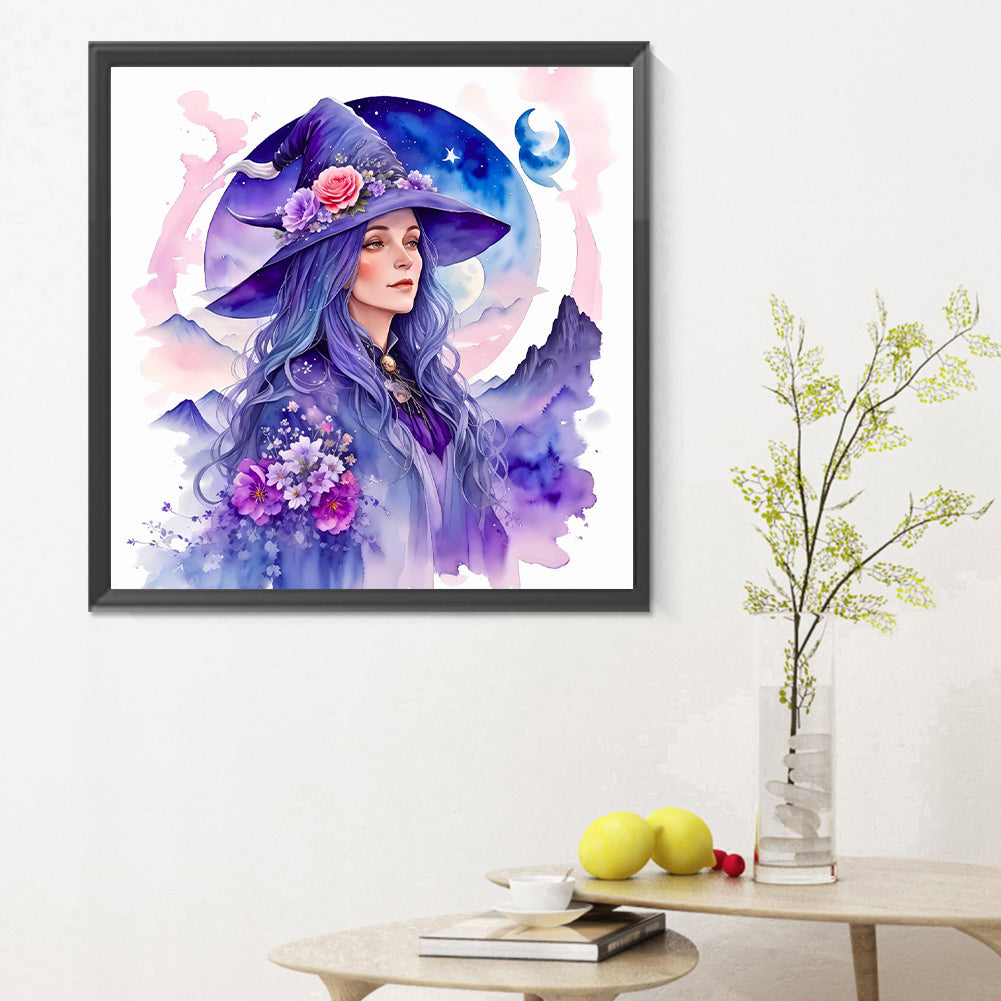 Elegant Witch - Full Round Drill Diamond Painting 30*30CM