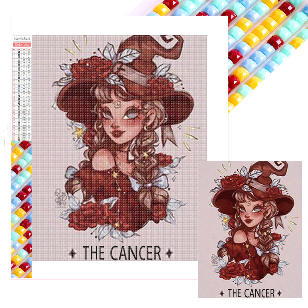 Cancer Little Witch - Full Square Drill Diamond Painting 30*40CM