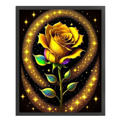 Fantasy Yellow Rose - 11CT Stamped Cross Stitch 40*50CM