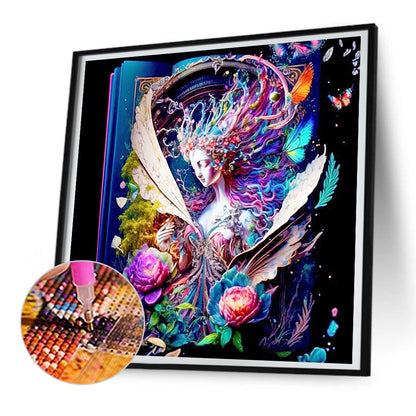 Book Fairy - Full Round Drill Diamond Painting 30*30CM