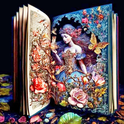 Book Fairy - Full Round Drill Diamond Painting 30*30CM