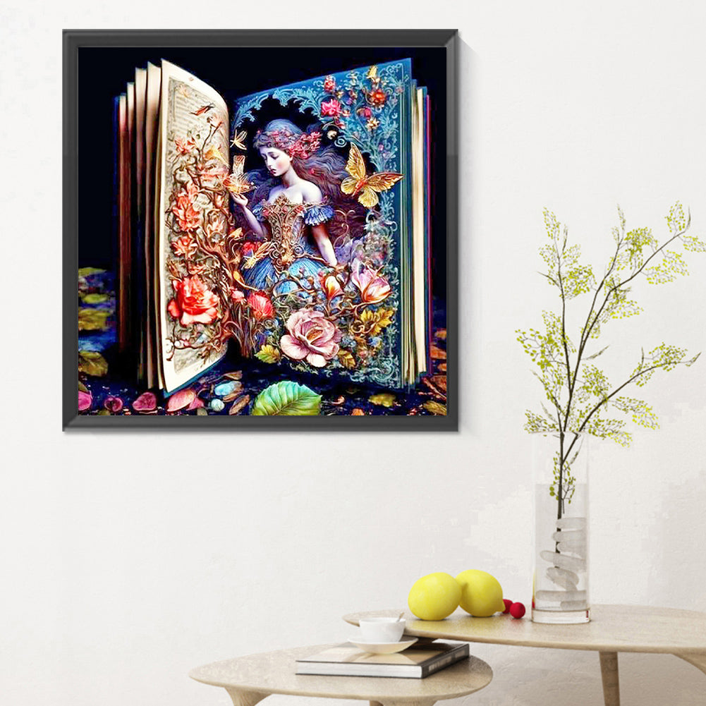 Book Fairy - Full Round Drill Diamond Painting 30*30CM