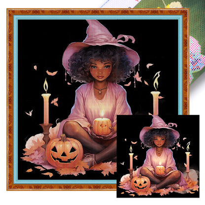 Witch - 11CT Stamped Cross Stitch 50*50CM