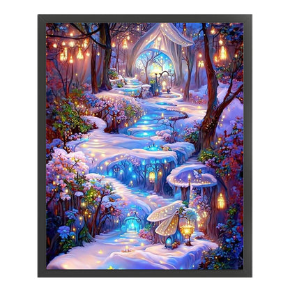 Fantasy Forest Path - 11CT Stamped Cross Stitch 40*50CM