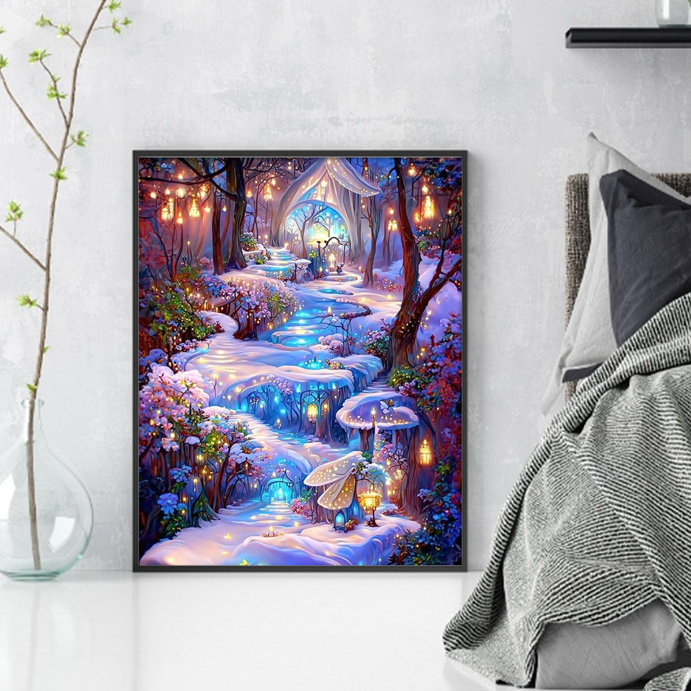 Fantasy Forest Path - 11CT Stamped Cross Stitch 40*50CM