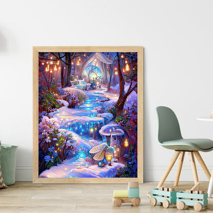 Fantasy Forest Path - 11CT Stamped Cross Stitch 40*50CM