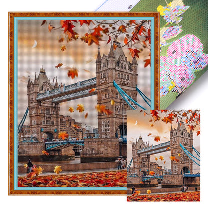 Autumn Cityscape - 11CT Stamped Cross Stitch 40*50CM