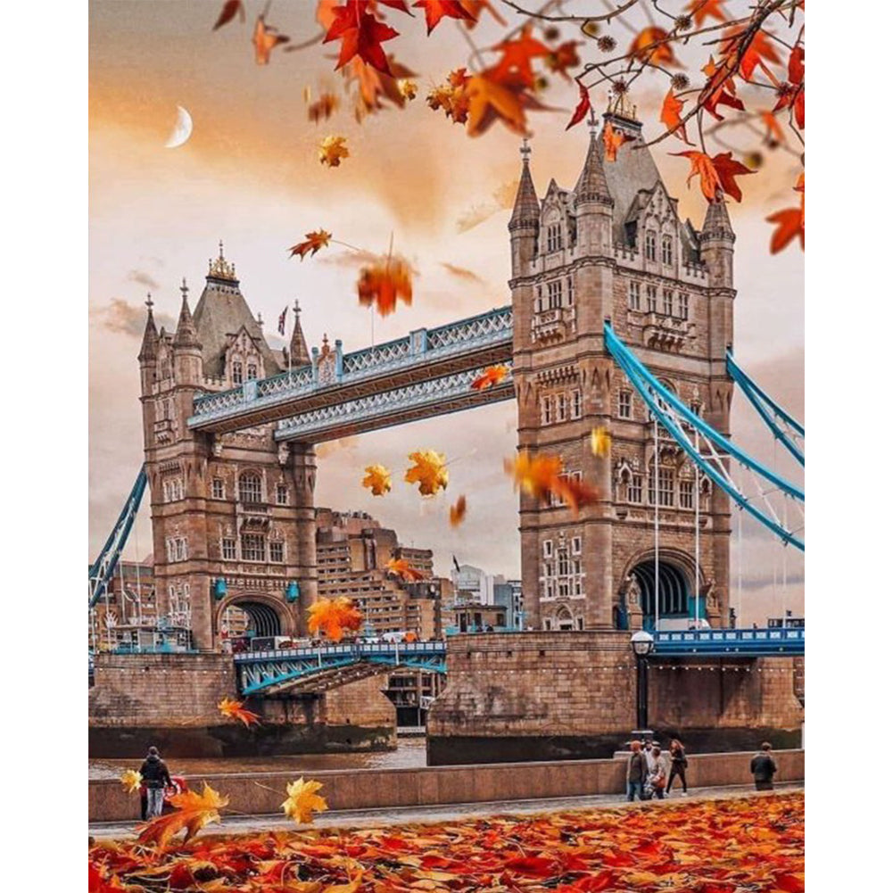 Autumn Cityscape - 11CT Stamped Cross Stitch 40*50CM