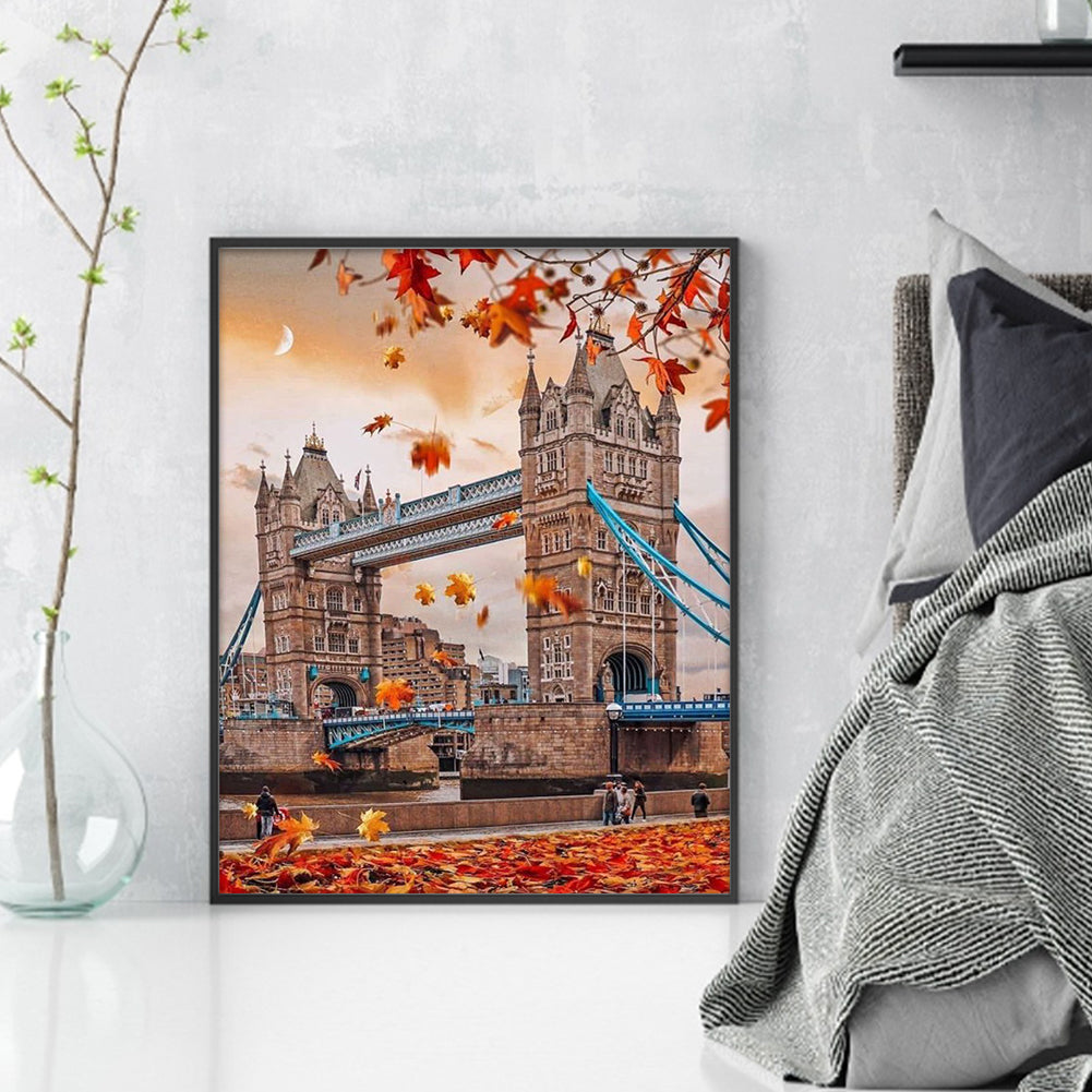 Autumn Cityscape - 11CT Stamped Cross Stitch 40*50CM