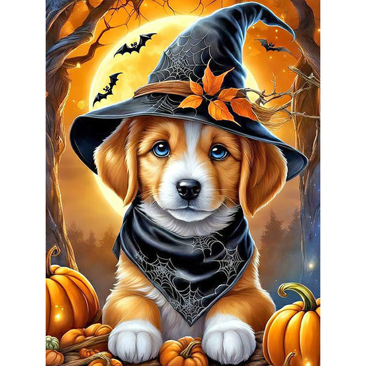 Halloween Cats And Dogs - Full Round Drill Diamond Painting 30*40CM