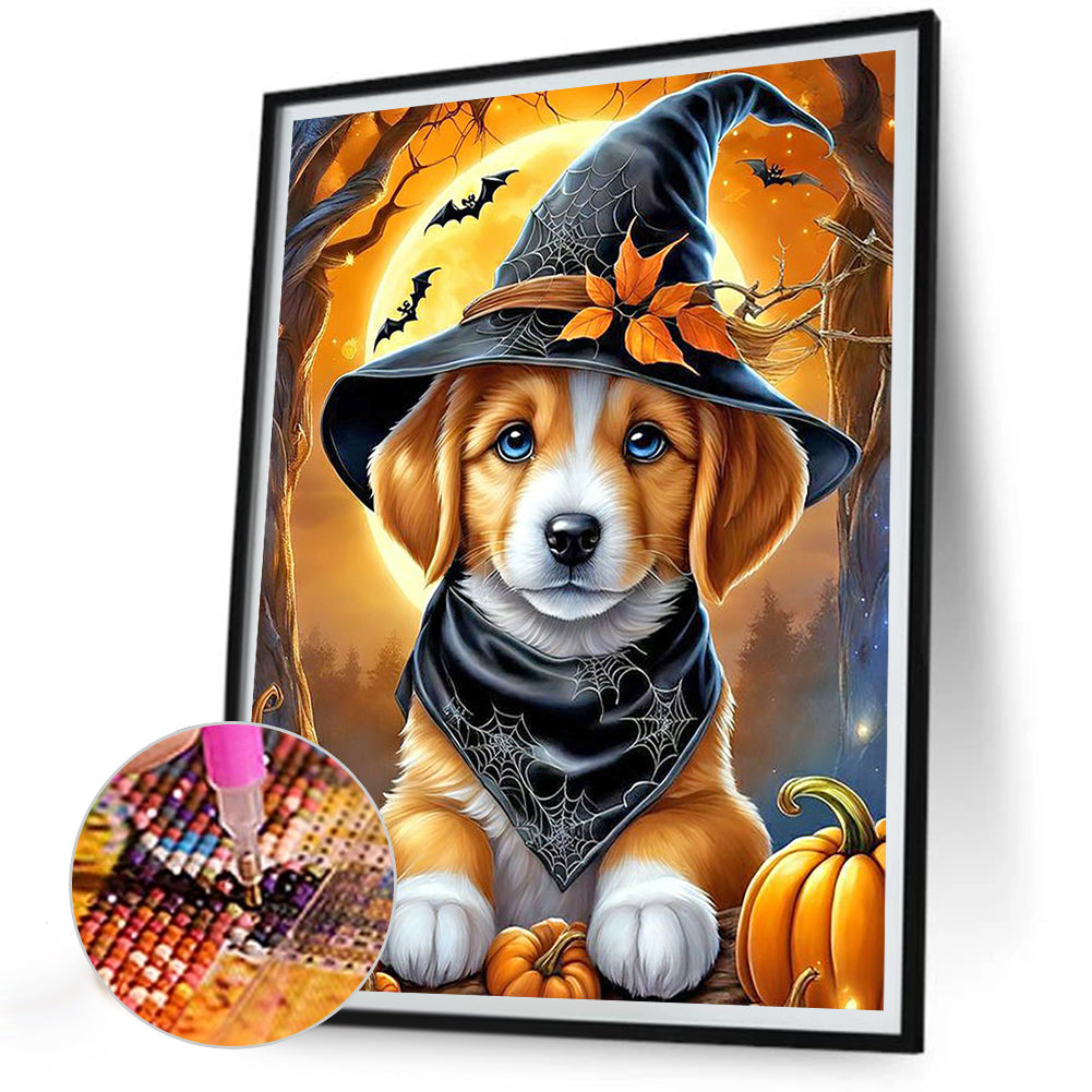 Halloween Cats And Dogs - Full Round Drill Diamond Painting 30*40CM