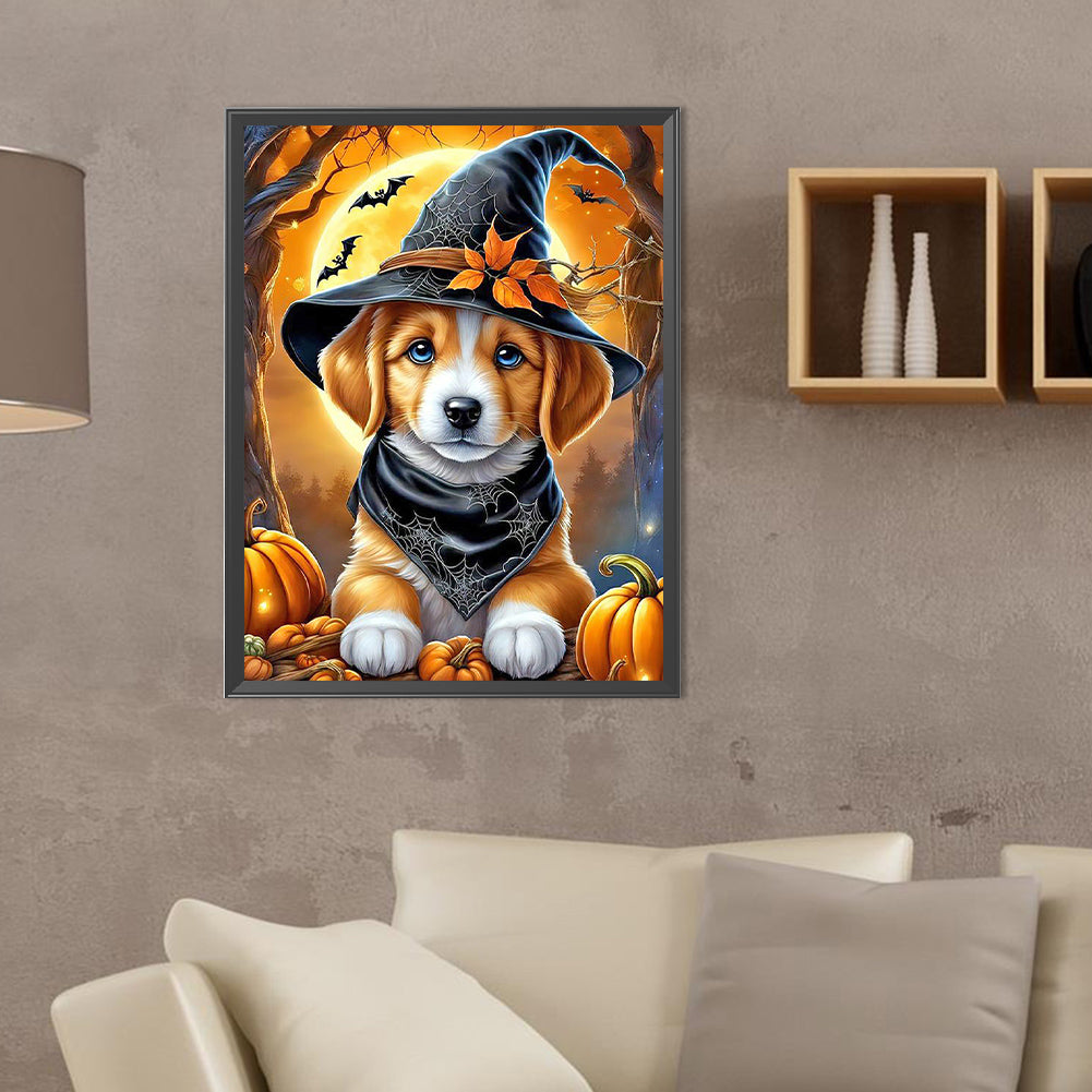 Halloween Cats And Dogs - Full Round Drill Diamond Painting 30*40CM