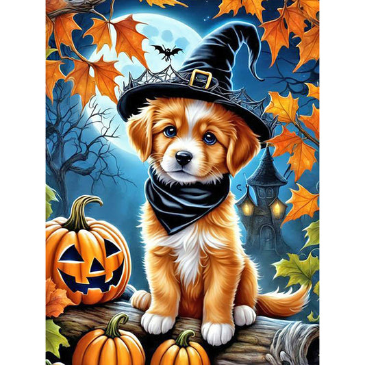 Halloween Cats And Dogs - Full Round Drill Diamond Painting 30*40CM