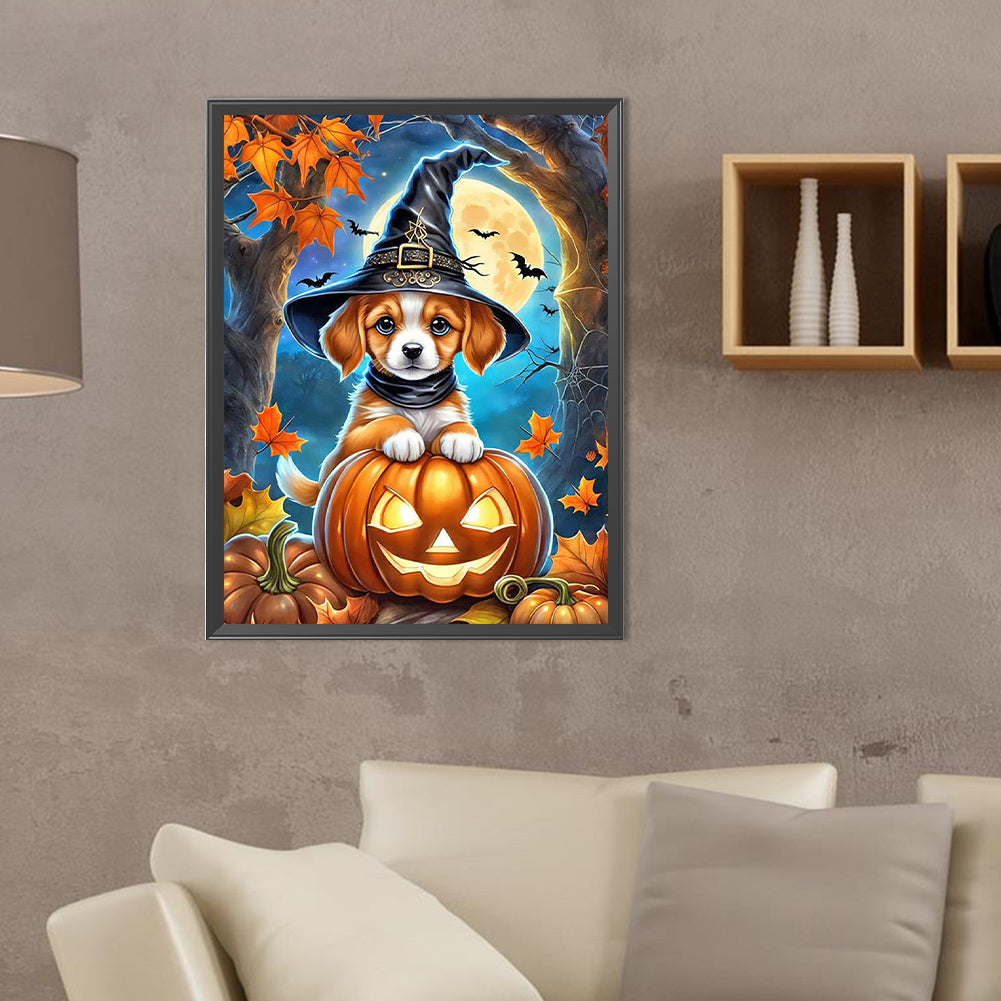 Halloween Cats And Dogs - Full Round Drill Diamond Painting 30*40CM