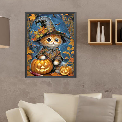 Halloween Cats And Dogs - Full Round Drill Diamond Painting 30*40CM