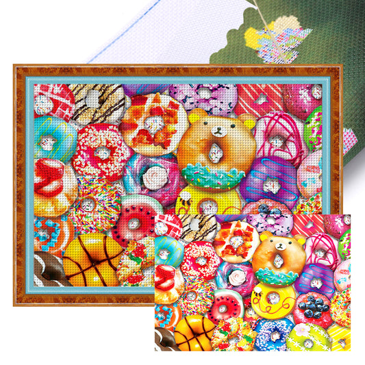 Donut - 11CT Stamped Cross Stitch 60*45CM