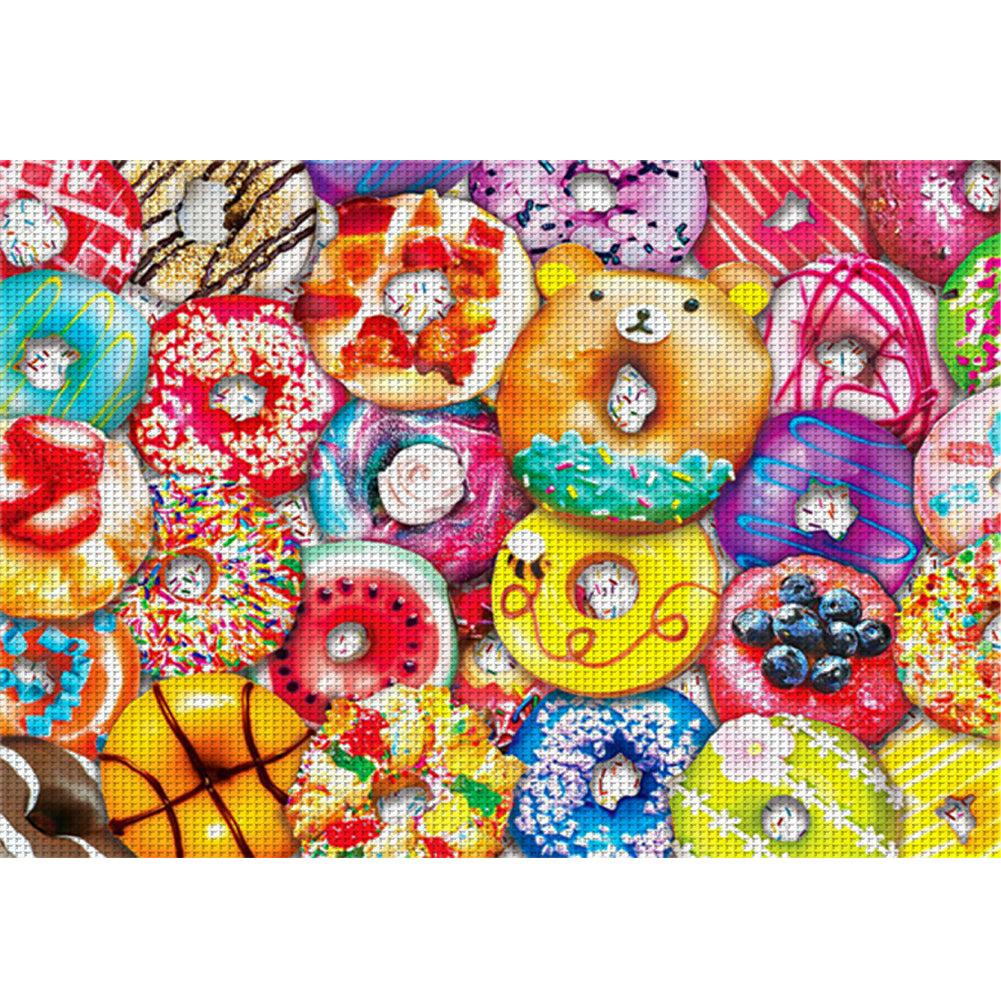 Donut - 11CT Stamped Cross Stitch 60*45CM