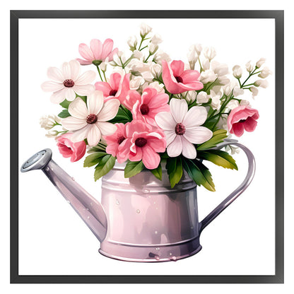 Kettle Flowers - 11CT Stamped Cross Stitch 50*50CM