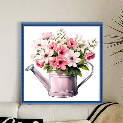 Kettle Flowers - 11CT Stamped Cross Stitch 50*50CM