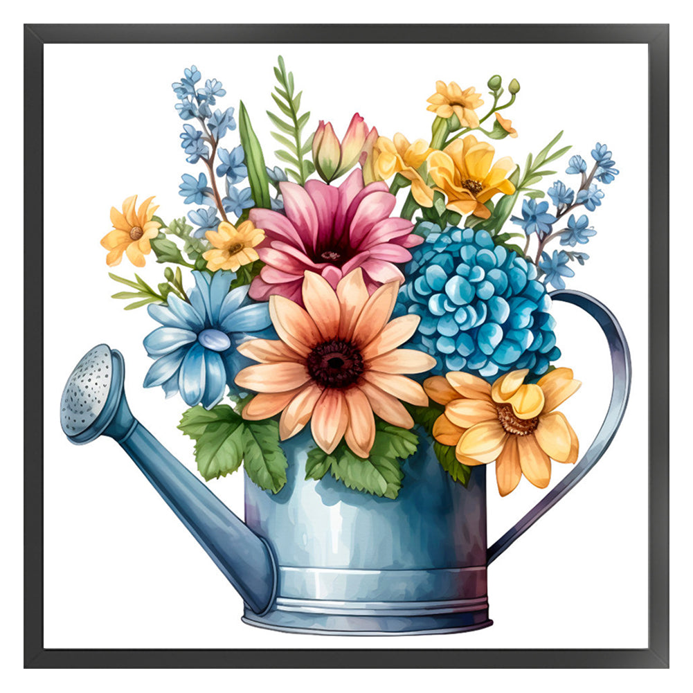 Kettle Flowers - 11CT Stamped Cross Stitch 50*50CM