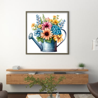 Kettle Flowers - 11CT Stamped Cross Stitch 50*50CM