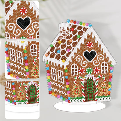 Diamond Painting Table Decor for Home Office Table Decor (Gingerbread Houses)