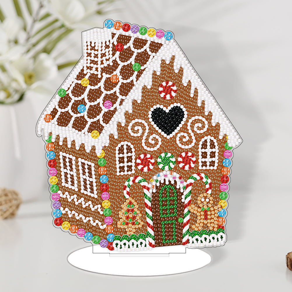 Diamond Painting Table Decor for Home Office Table Decor (Gingerbread Houses)