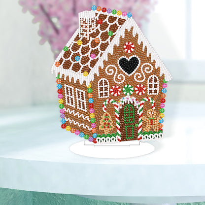 Diamond Painting Table Decor for Home Office Table Decor (Gingerbread Houses)