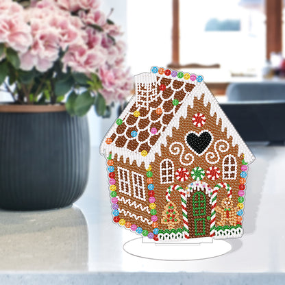 Diamond Painting Table Decor for Home Office Table Decor (Gingerbread Houses)