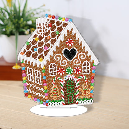 Diamond Painting Table Decor for Home Office Table Decor (Gingerbread Houses)