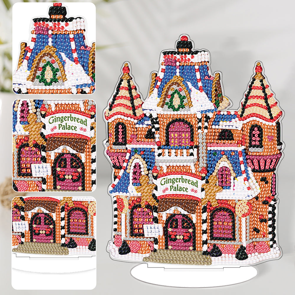 Diamond Painting Table Decor for Home Office Table Decor (Gingerbread City)