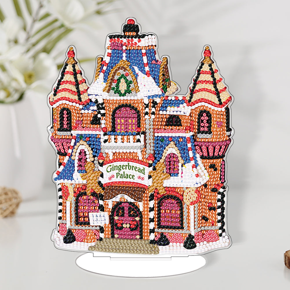 Diamond Painting Table Decor for Home Office Table Decor (Gingerbread City)